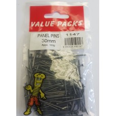 30mm Panel Pins 100 Grams Per Pack