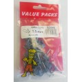1.5mm Cable Clips T & E Grey 35 Per Pack