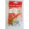 3.5mm Cable Clips Round White 70 Per Pack