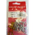 1'' (25mm) Cup Hooks Chromed 14 Per Pack