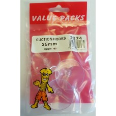 35mm Suction Hooks 3 Per Pack