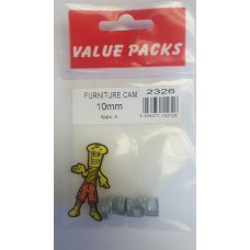 10mm Mini Cam Locks 4 Per Pack