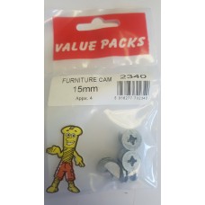 15mm Cam Locks 4 Per Pack