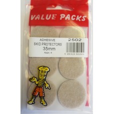 35mm Adhesive Skid Protectors 6 Per Pack