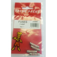 3Amp Fuses 3 Per Pack