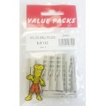 10mm Nylon Wall Plugs 10 Per Pack