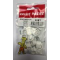 12mm Cable Clips Round White 20 Per Pack