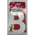 LETTER (B) EXTRA LARGE SELF ADHESIVE NUMBERS 2 pcs PER PACK