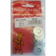 M12 Steel Washers Zinc 8 Per Pack