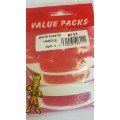 4'' White Plastic Handles 4 Per Pack