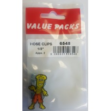 1/2'' Hose Clips 2 Per Pack