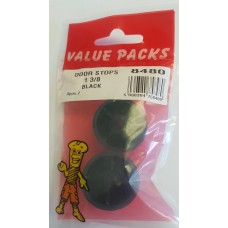 1 3/8'' Door Stops Black 2 Per Pack