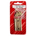 2'' Carded Butt Hinges Brassed 1 Pair