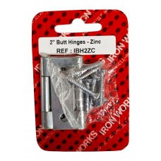 2'' Butt Hinges Zinc 1 Pair