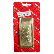 4'' Carded Butt Hinges Brassed 1 Pair