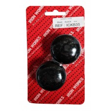 Ceramic Knob Black 35mm 2 Per Pack