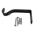 19mm CURTAIN RAIL BRACKET BLACK WITH FIXINGS