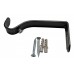 19mm CURTAIN RAIL BRACKET BLACK WITH FIXINGS