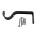 25mm CURTAIN RAIL BRACKET BLACK WITH FIXINGS