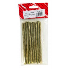 7.5 X 152mm FRAME/ CONCRETE SCREWS Z YELLOW (10 PACK)