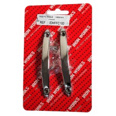 D Handle Face Fix Chrome 100mm 2 Per Pack