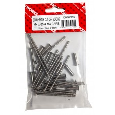 Door Handle Cut-Off Screws - M4 x 65 & M4 Caps (32pcs - 16pcs of each)