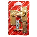 Door Handle Door Kit Scroll Latch Brassed 1 Pair