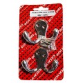 Double Robe Hook Chromed 2 Per Pack