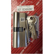 Euro Cylinder 40 X 40 Np 3 Keys 1 Per Pack