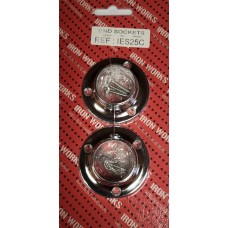 25mm End Socket Chrome 2 Per Pack