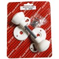 White Mortice Knob Set 1 Pair