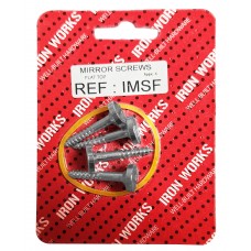 Mirror Screws Chrome Flat  4 Per Pack