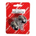 Oval Knobs Chrome 35mm 2 Per Pack