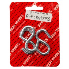 5mm S Hooks 3 Per Pack