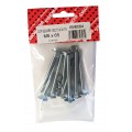 M6 X 65 Cup Square Bolt & Nut Bzp 8 Per Pack