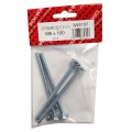 M6 X 100 Cup Square Bolt & Nut Bzp 4 Per Pack