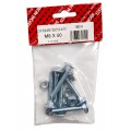 M8 X 50 Cup Square Bolt & Nut Bzp  6 Per Pack