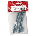 M8 X 100 Cup Square Bolt & Nut Bzp 4 Per Pack