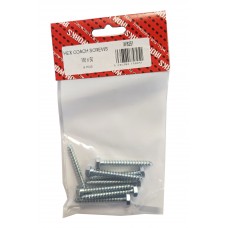 M6 X 50 Coach Screw Bzp 8 Per Pack