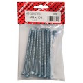 M6 X 100 Coach Screw Bzp 10 Per Pack