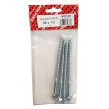 M8 X 130 Coach Screw Bzp 4 Per Pack