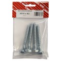 M10 X 80 Coach Screw Bzp 4 Per Pack