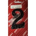 #2 Black Antique Numeral 75mm 1 Per Pack