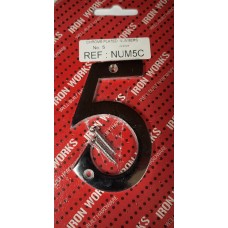 #5 Chrome Numeral 75mm 1 Per Pack