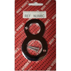 #8 Chrome Numeral 75mm 1 Per Pack