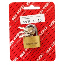 30mm Brass Padlock 1 Per Pack