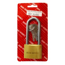 50mm LONG SHACKLE HEAVY BRASS PADLOCKS N5L