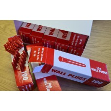 Red Wall Plugs 1000pcs (10 x boxes of 100)