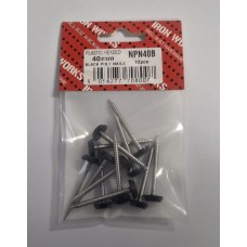 40mm Black Plastic Poly HD Nails 12 Per Pack 40mm Black Plastic Poly HD Nails 12 Per Pack