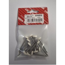 40mm White Plastic Poly HD Nails 12 Per Pack 40mm White Plastic Poly HD Nails 12 Per Pack